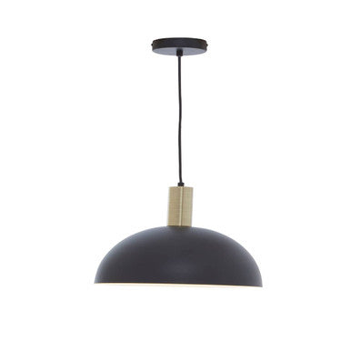 Orsina Leni Black and White Pendant Light – Modern Dome Task Lighting