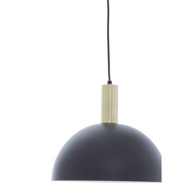 Orsina Leni Black and White Pendant Light – Modern Dome Task Lighting