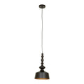 Orsina Leni Black Matte Iron Pendant Light – Modern Dome Lighting