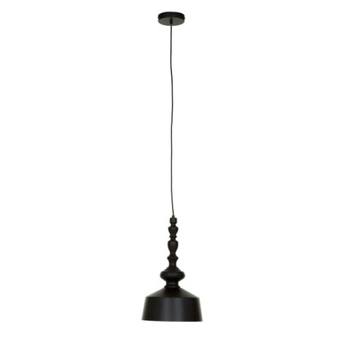 Orsina Leni Black Matte Iron Pendant Light – Modern Dome Lighting