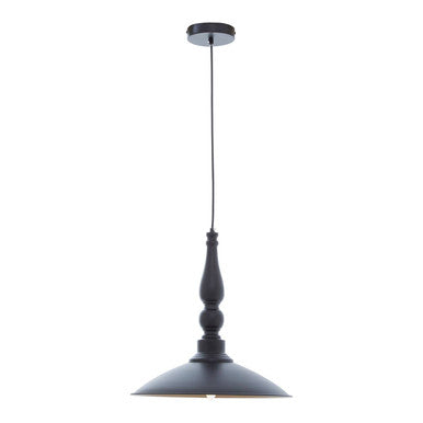 Orsina Large Leni Pendant Light – Matte Black and Gold Saucer