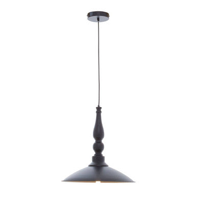 Orsina Large Leni Pendant Light – Matte Black and Gold Saucer