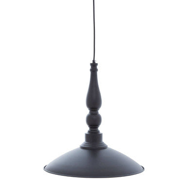 Orsina Large Leni Pendant Light – Matte Black and Gold Saucer