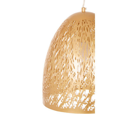 Orsina Lenno Small Gold Pendant Light – Modern Bell Cutout Ceiling Lamp