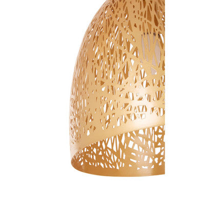 Orsina Lenno Small Gold Pendant Light – Modern Bell Cutout Ceiling Lamp