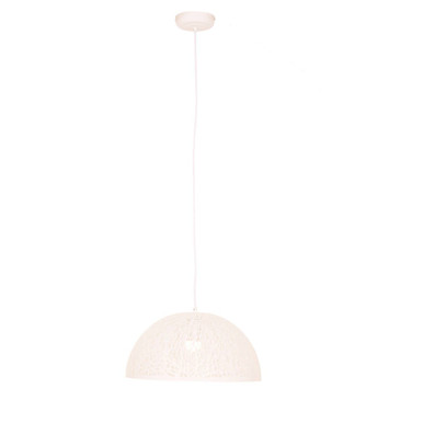 Orsina Lenno Large White Pendant Light – Sculptural Dome Ceiling Lamp