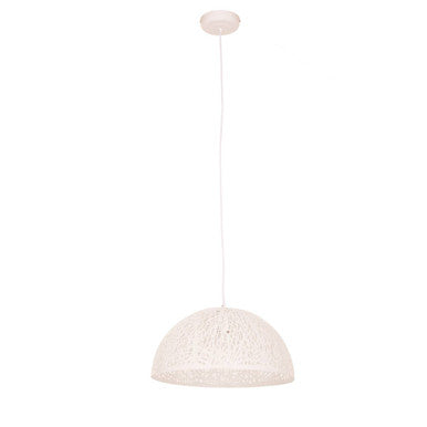 Orsina Lenno Large White Pendant Light – Sculptural Dome Ceiling Lamp