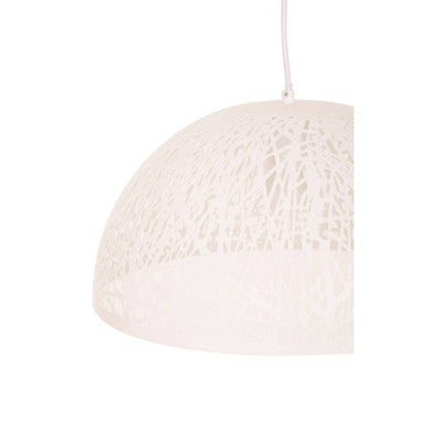 Orsina Lenno Large White Pendant Light – Sculptural Dome Ceiling Lamp