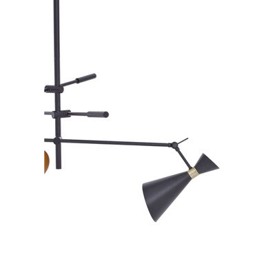 Orsina Linox 3-Shade Black and Gold Pendant Light – Modern Chandelier