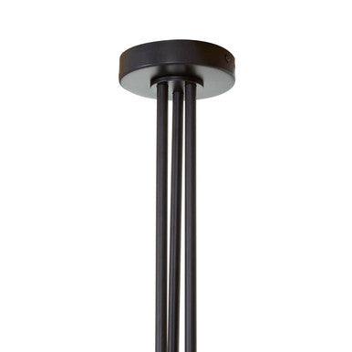 Orsina Linox 3-Light Black and Gold Bent Arm Pendant Light