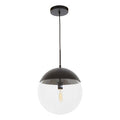 Orsina Revive Black Pendant Light – Modern Clear Glass Globe Sphere
