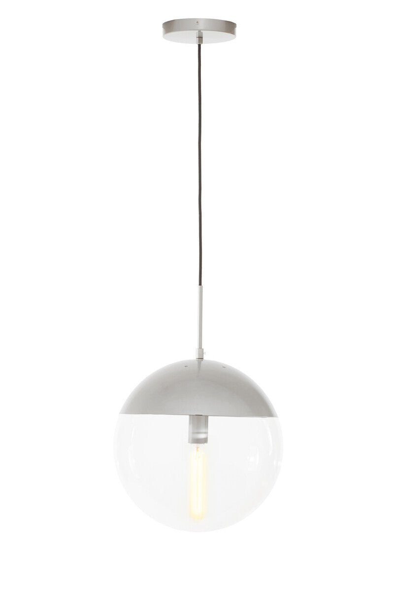 Orsina Revive Chrome Pendant Light – Modern Clear Glass Globe Lighting