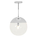 Orsina Revive Chrome Pendant Light – Modern Clear Glass Globe Lighting