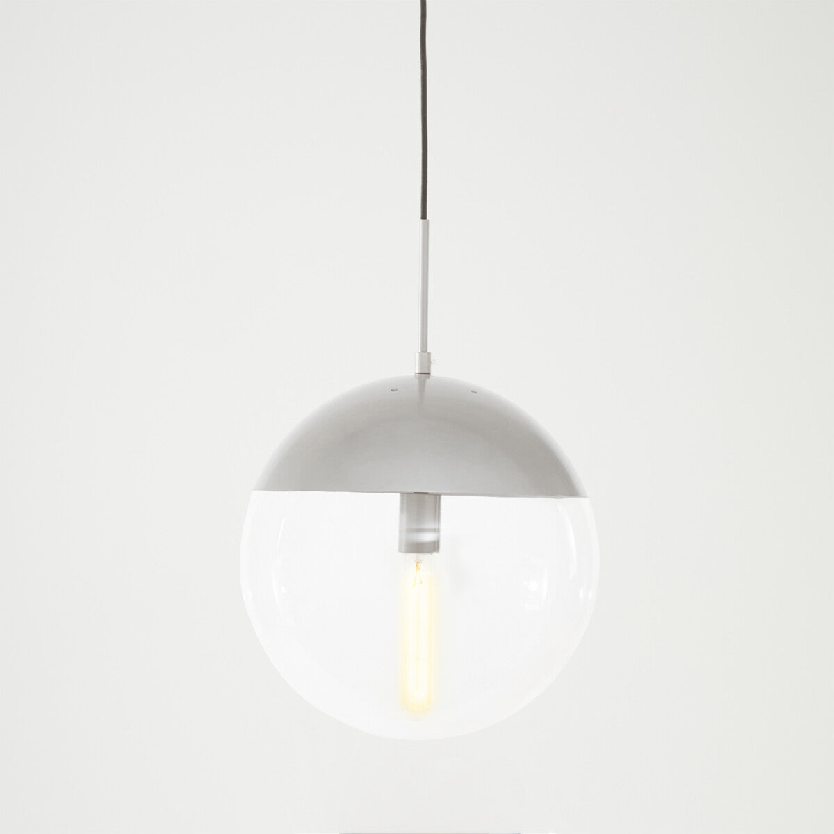 Orsina Revive Chrome Pendant Light – Modern Clear Glass Globe Lighting