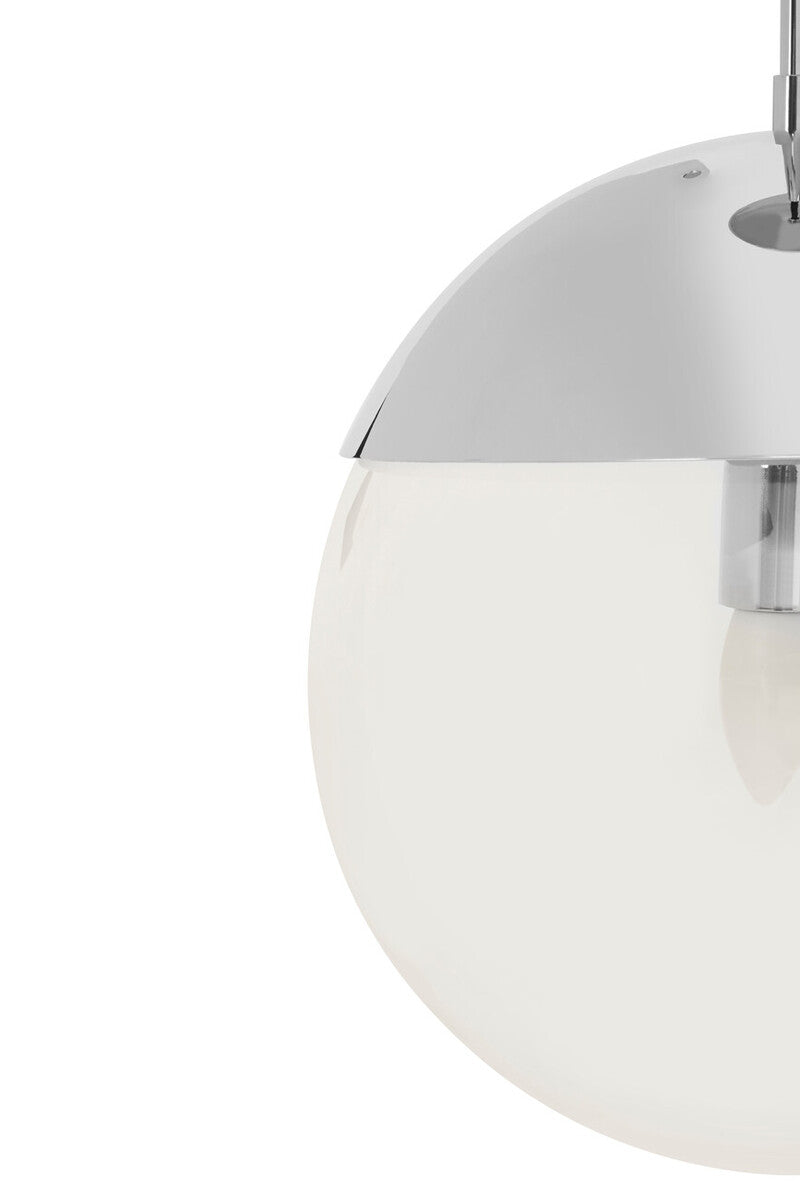 Orsina Revive Chrome Pendant Light – Modern Clear Glass Globe Lighting