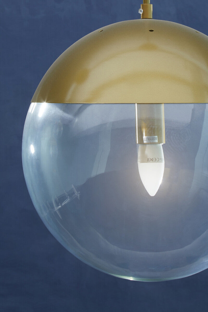 Orsina Revive Gold Finish Pendant Light | Adjustable Globe Lighting