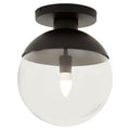 Orsina Revive Black Metal Ceiling Light with Clear Glass Shade