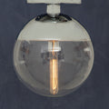Orsina Revive Chrome Ceiling Light – Modern Clear Globe Flush Mount