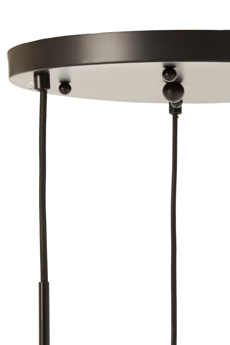 Orsina Revive Dia 3 Pendant Light – Black 3-Globe Glass Chandelier