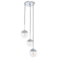 Orsina Revive 3-Light Chrome Pendant | Modern Glass Globe Lighting