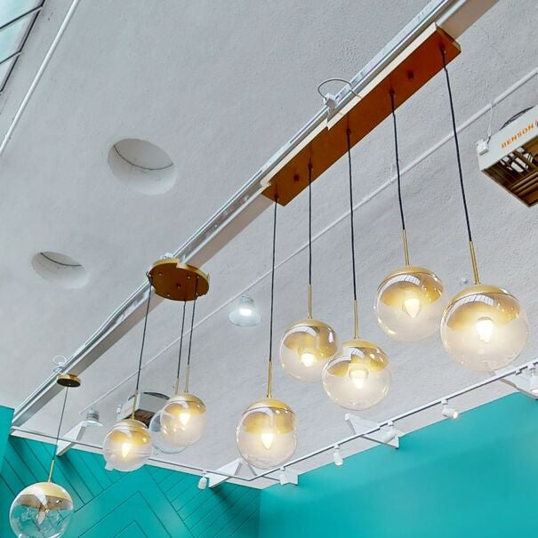 Orsina Revive 3-Bulb Pendant Light – Gold Finish & Clear Glass