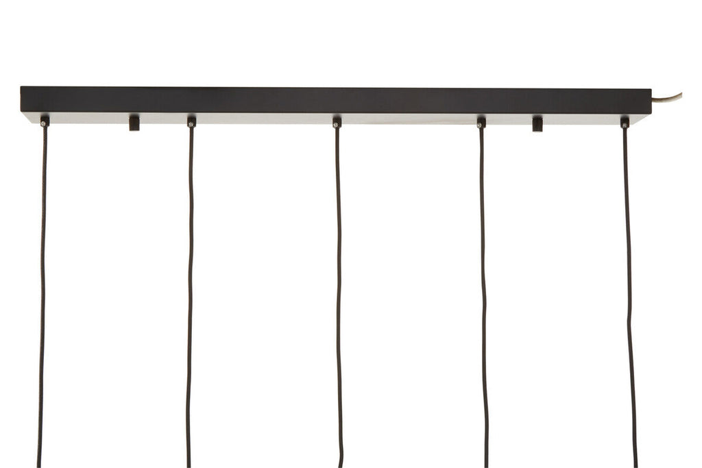 Orsina Revive 5-Light Clear Glass Globe Pendant Light – Black Finish