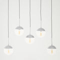Orsina Revive Chrome 5-Light Pendant | Silver & Clear Glass Chandelier