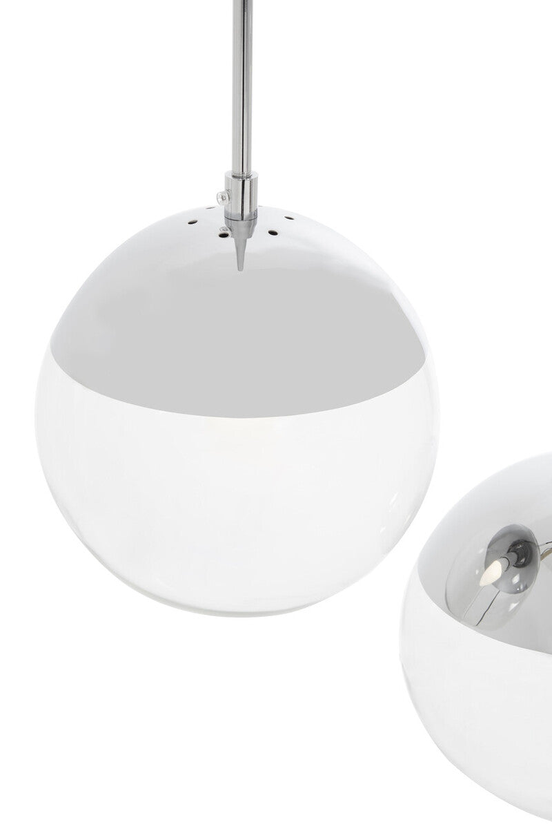 Orsina Revive Chrome 5-Light Pendant | Silver & Clear Glass Chandelier