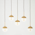 Orsina Revive 5-Light Gold Glass Globe Pendant Light – Modern Dining