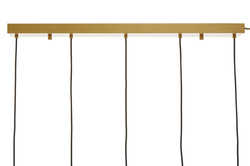 Orsina Revive 5-Light Gold Glass Globe Pendant Light – Modern Dining
