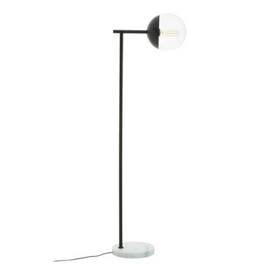 Orsina Revive Floor Lamp – Modern Black Finish with Glass Shade