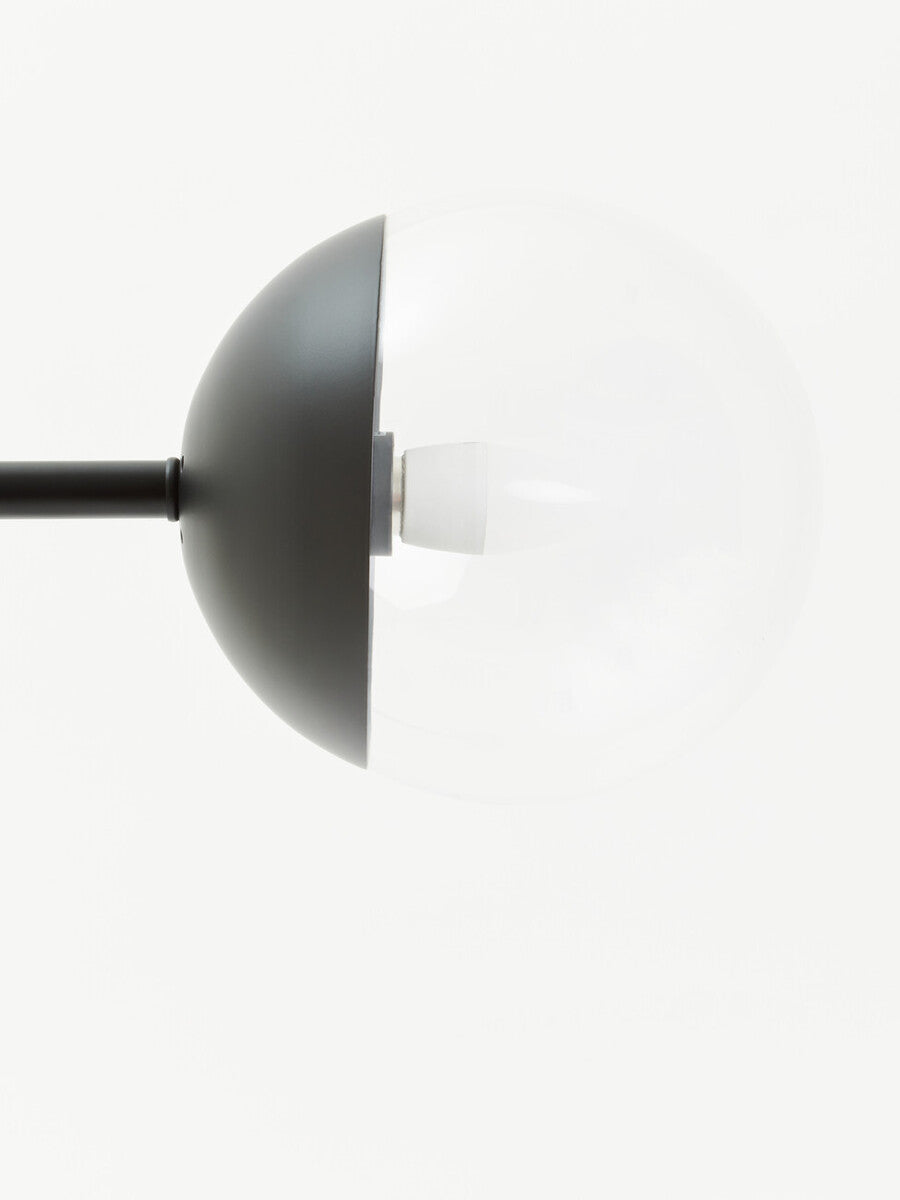 Orsina Revive Floor Lamp – Modern Black Finish with Glass Shade