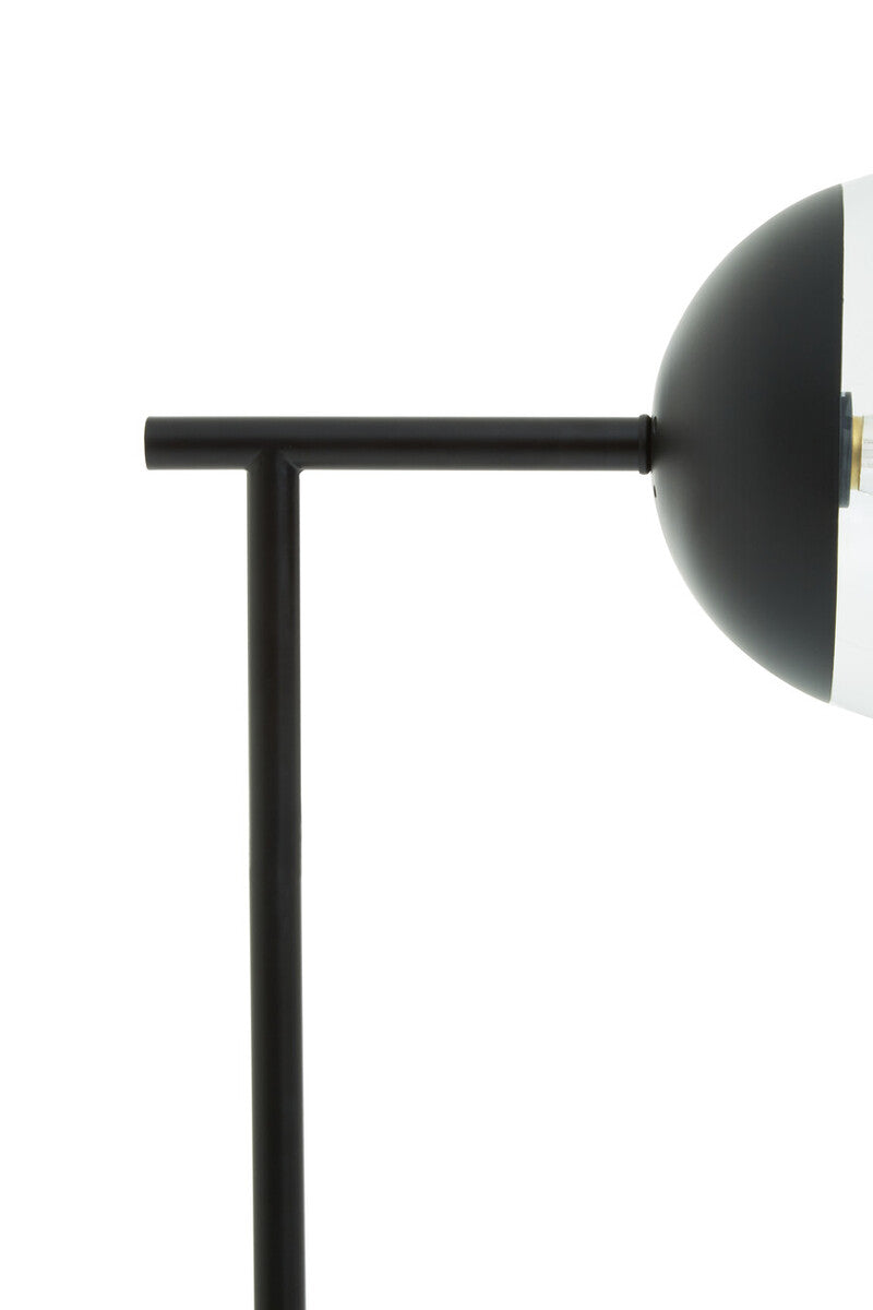 Orsina Revive Floor Lamp – Modern Black Finish with Glass Shade