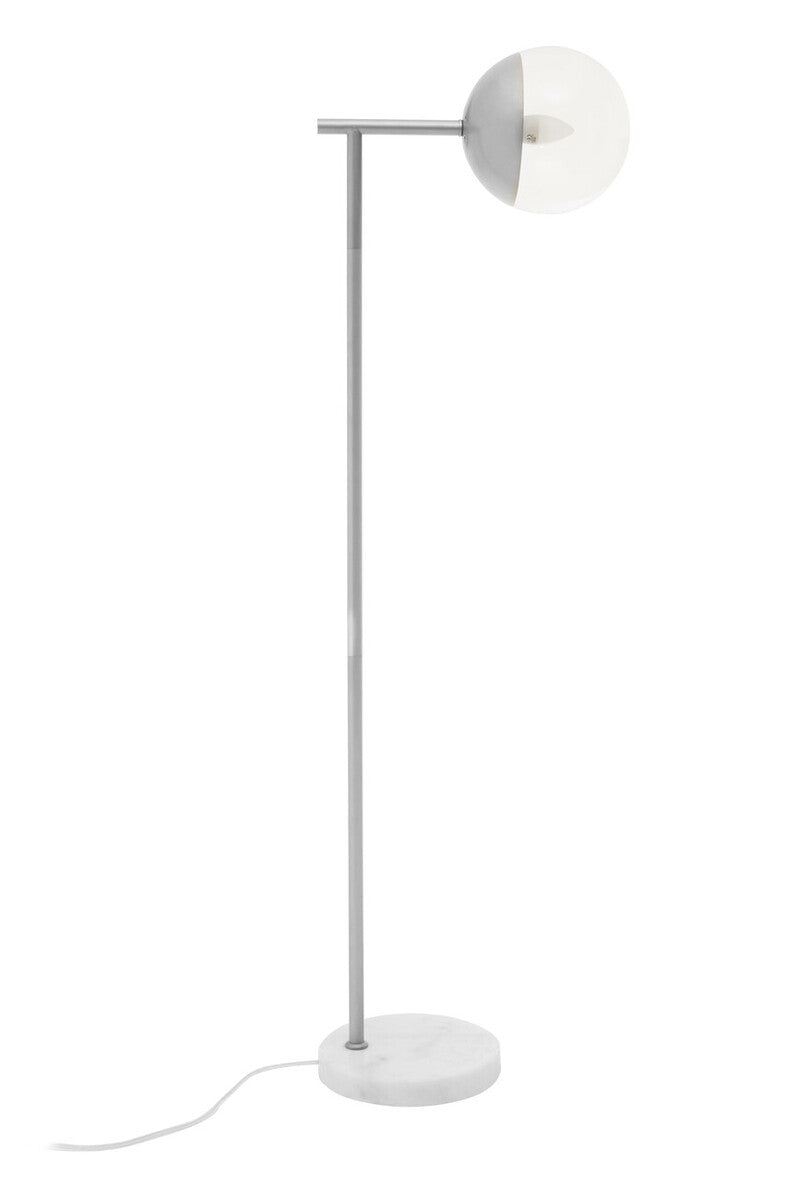Orsina Revive Chrome Floor Lamp – Modern Slender Globe Lighting