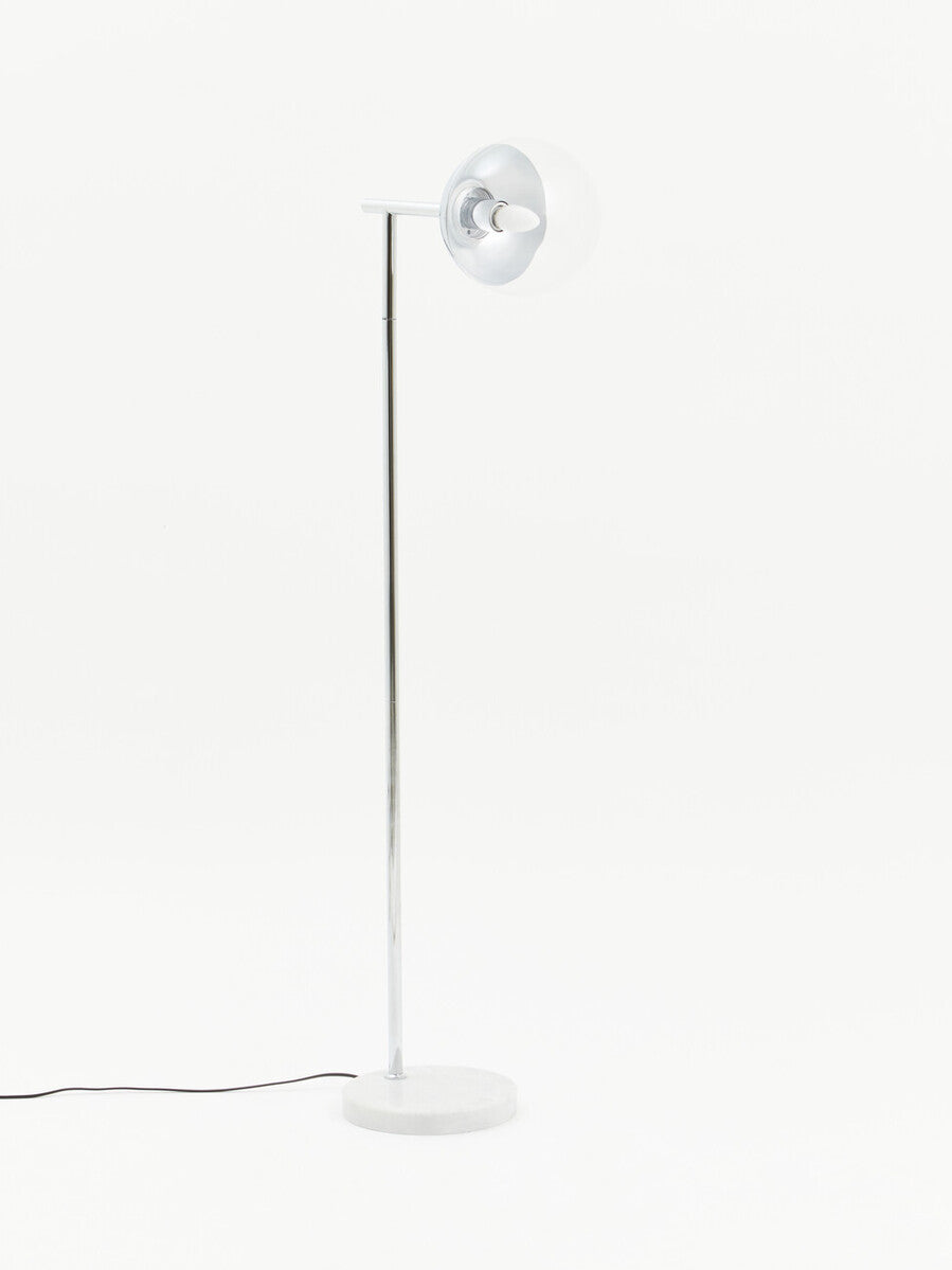 Orsina Revive Chrome Floor Lamp – Modern Slender Globe Lighting