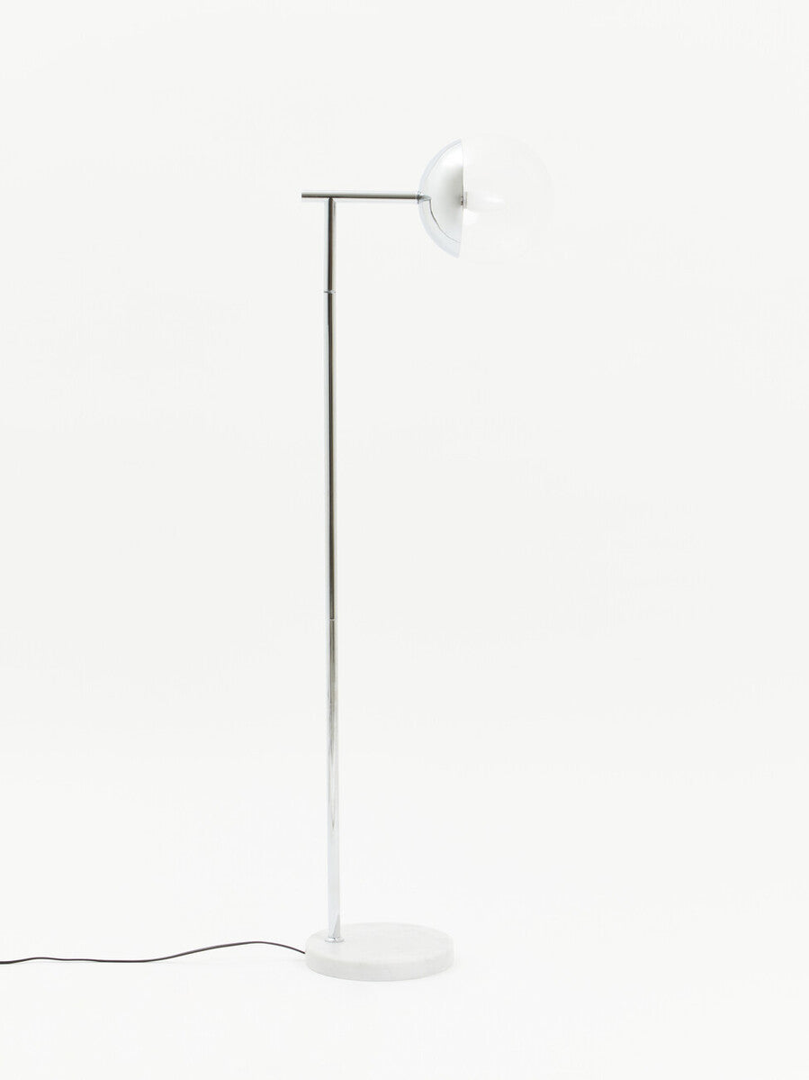 Orsina Revive Chrome Floor Lamp – Modern Slender Globe Lighting