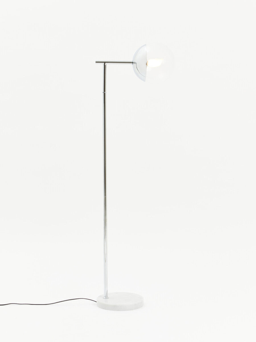 Orsina Revive Chrome Floor Lamp – Modern Slender Globe Lighting