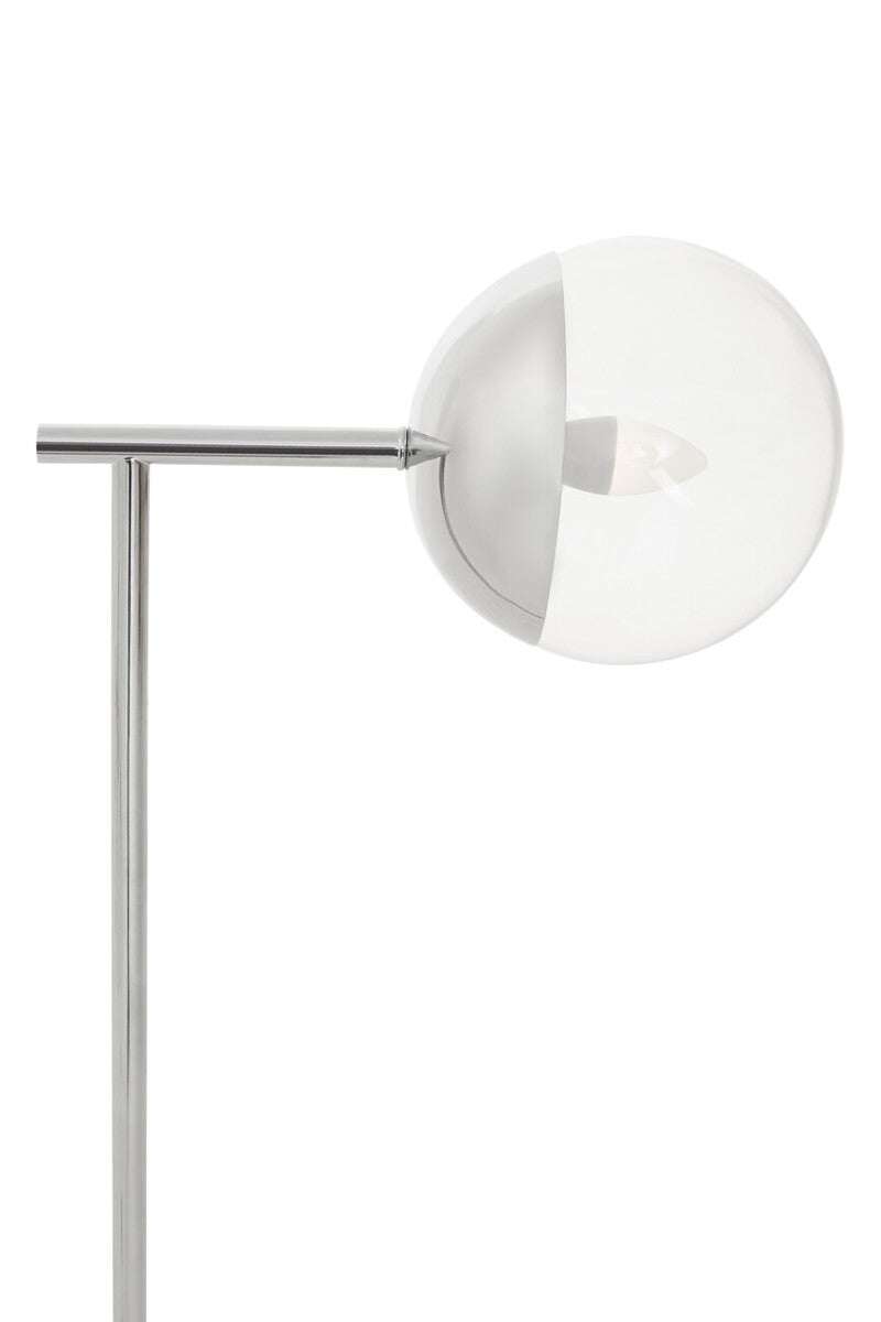 Orsina Revive Chrome Floor Lamp – Modern Slender Globe Lighting
