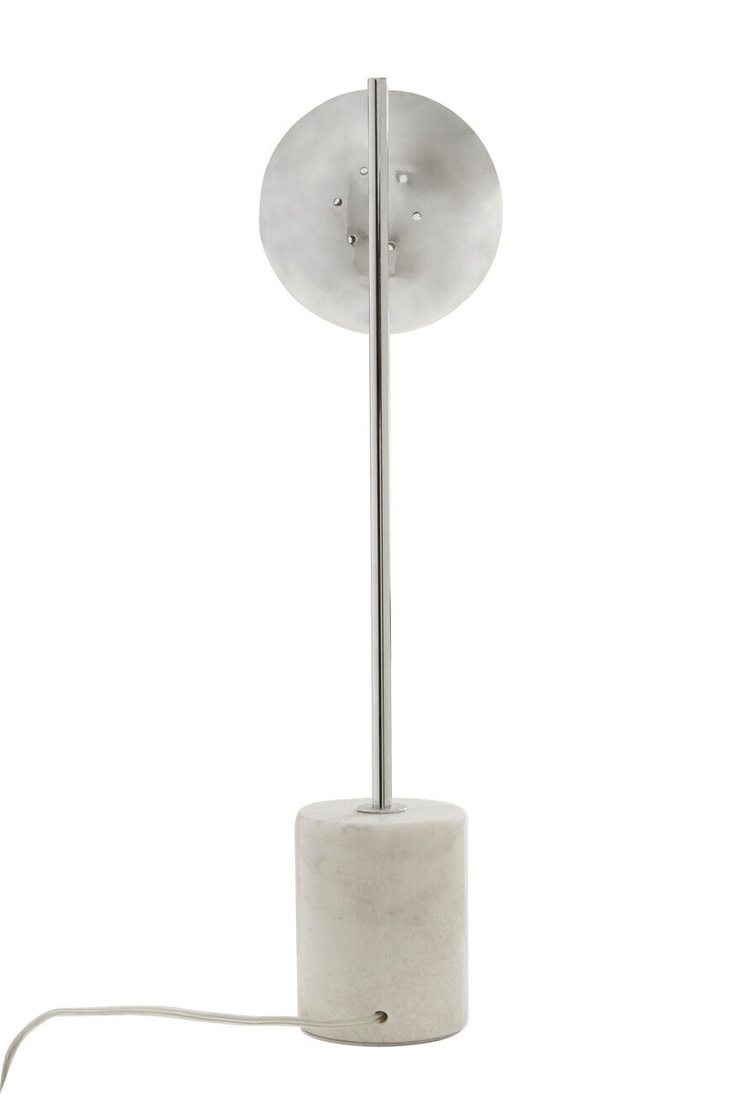 Orsina Revive Table Lamp – Chrome Finish with Marble Base and Glass Globe