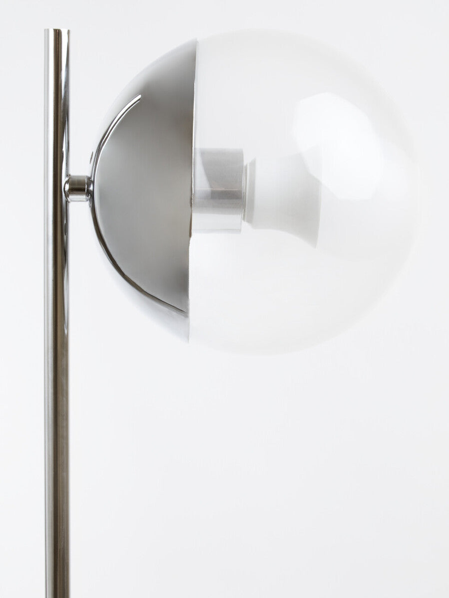 Orsina Revive Table Lamp – Chrome Finish with Marble Base and Glass Globe