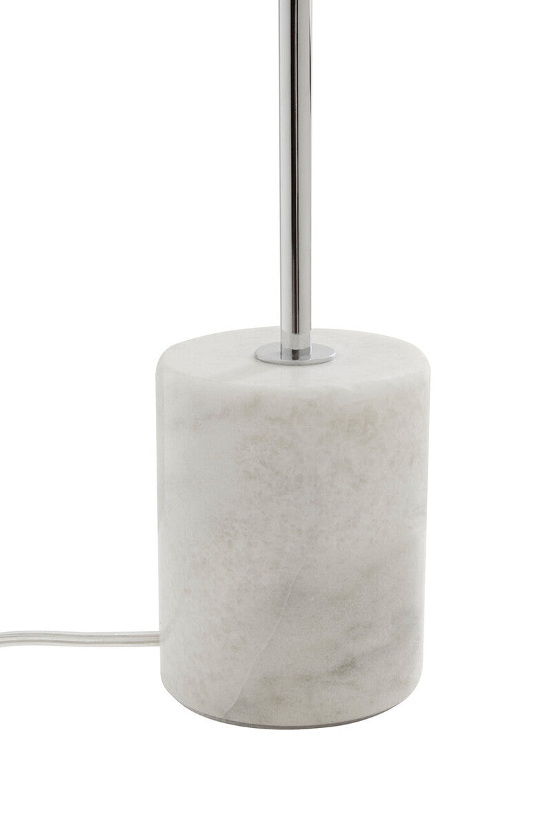 Orsina Revive Table Lamp – Chrome Finish with Marble Base and Glass Globe