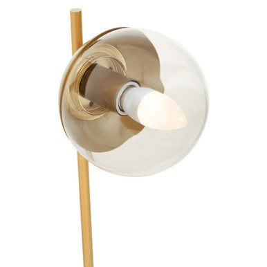 Orsina Revive Gold Metal Table Lamp with White Marble Base & Glass Globe