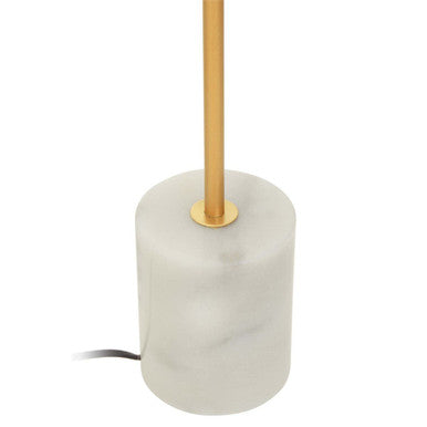 Orsina Revive Gold Metal Table Lamp with White Marble Base & Glass Globe