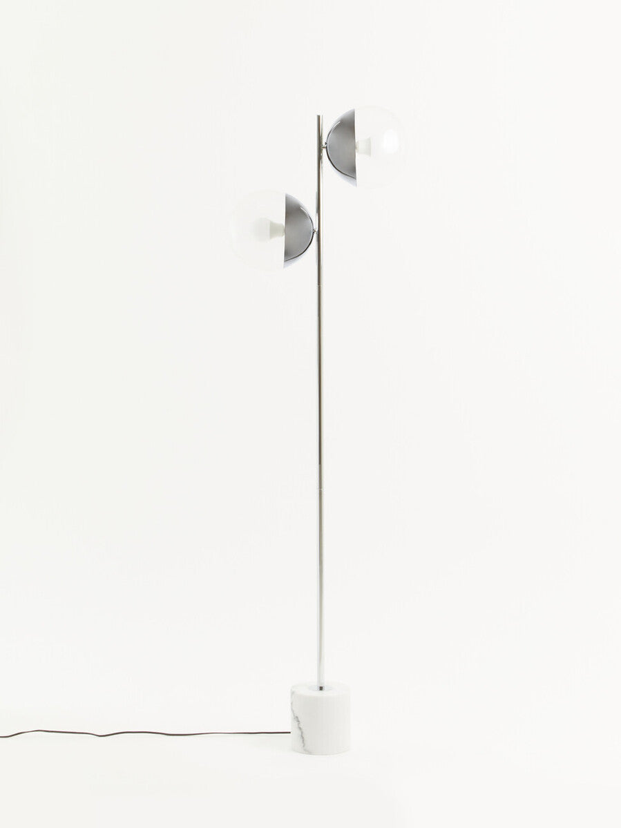 Orsina Revive Chrome 2-Light Floor Lamp – Modern Adjustable Lighting