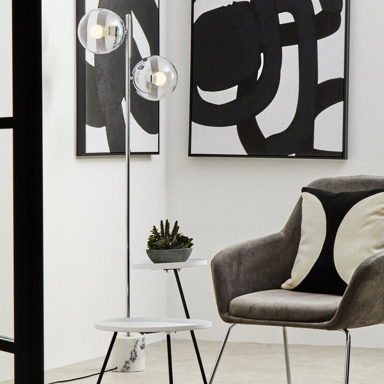 Orsina Revive Chrome 2-Light Floor Lamp – Modern Adjustable Lighting