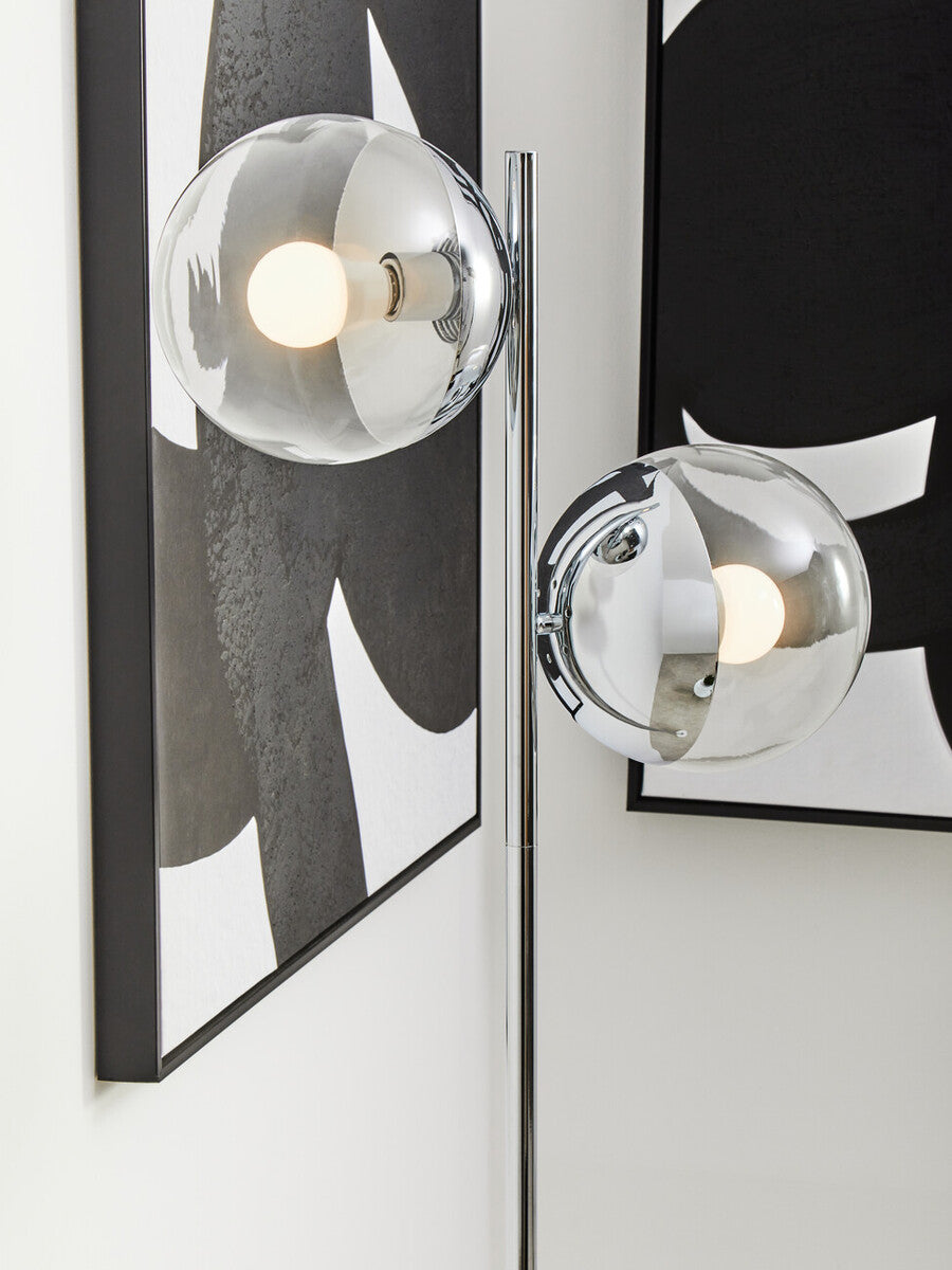 Orsina Revive Chrome 2-Light Floor Lamp – Modern Adjustable Lighting