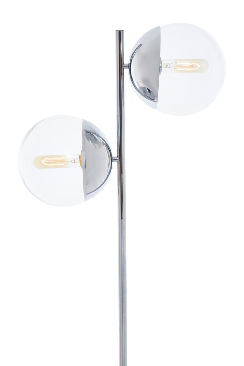 Orsina Revive Chrome 2-Light Floor Lamp – Modern Adjustable Lighting