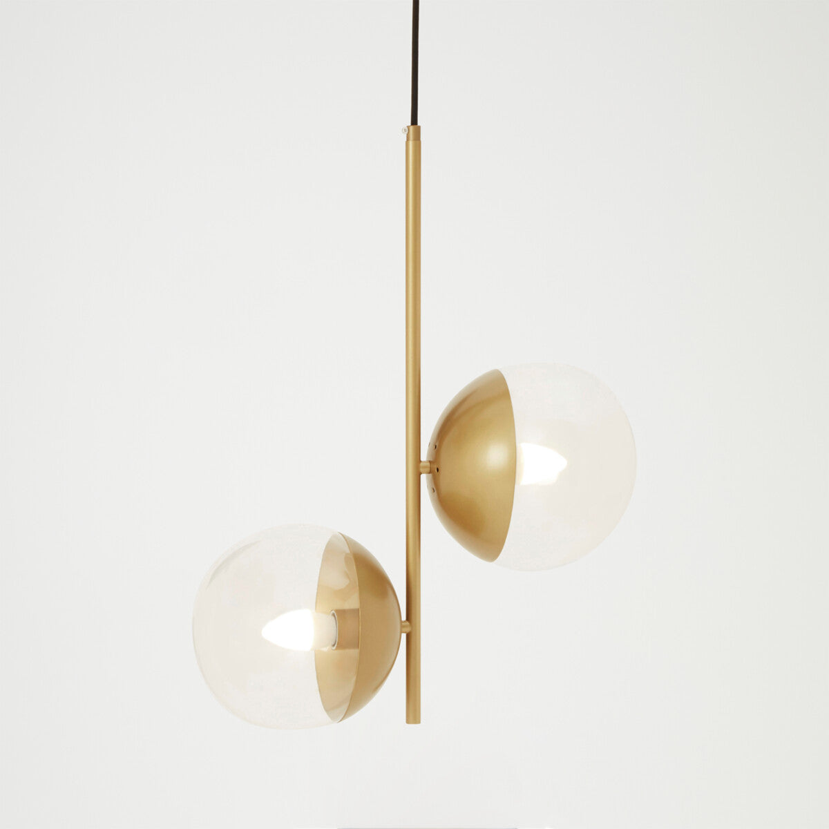 Orsina Revive Gold Pendant Light | Dual Glass Globe Shades