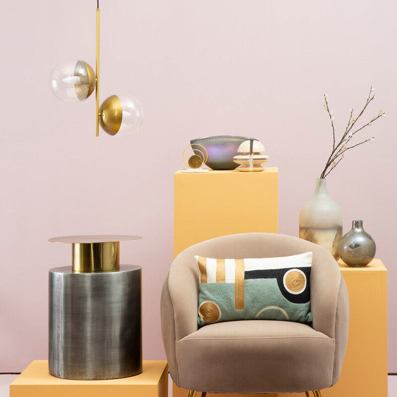 Orsina Revive Gold Pendant Light | Dual Glass Globe Shades