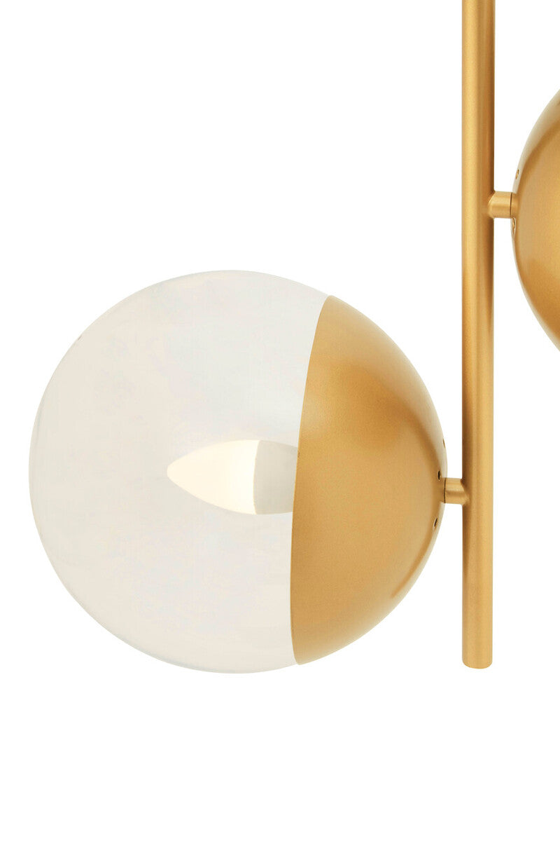 Orsina Revive Gold Pendant Light | Dual Glass Globe Shades
